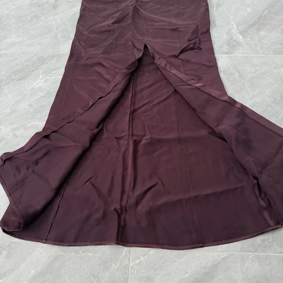 Women’s Massimo Dutti Studio Spaghetti Strap High Slit Formal Dress 9276 Medium - Picture 6 of 16